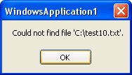 File Not Found Error