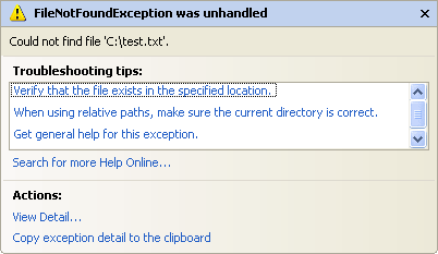 File Not Found error