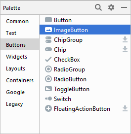 The ImageButton in Android Studio 3