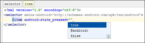 AutoComplete showing values for state_pressed
