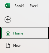 Back arrow in Excel 2025