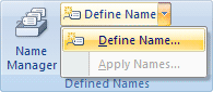 Defined Names Panel in Excel 2007