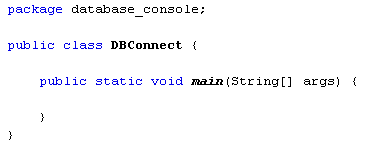 Default Java code