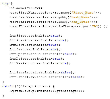 Code for the Cancel button