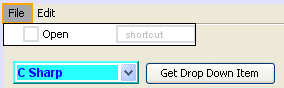 An Open item has been added to the menu