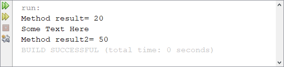 Output window for above code
