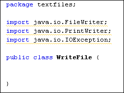 Importing the FileWriter and PrintWriter