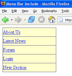 A new section added to the menu bar