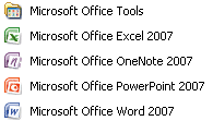 Office 2007 Start menu