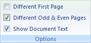 Different Odd and Even Pages