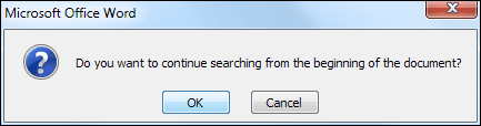 A dialogue box asking if you want to continue