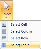 The Select panel in Word 2007 and Word 2010