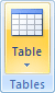 The Table panel